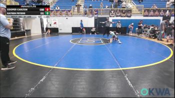 61 lbs Semifinal - Cooper Carlton, Cowboy Wrestling Club vs Kaysen Peters, Collinsville Cardinal Youth Wrestling