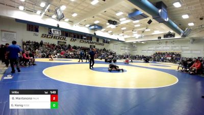 141 lbs Round Of 32 - Brock Mantanona, Palm Desert vs Gabe Konig, Roseburg (OR)