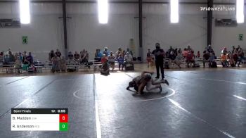 100 lbs Semifinal - Brynn Madden, Usa Gold vs Reese Anderson, Red Venom