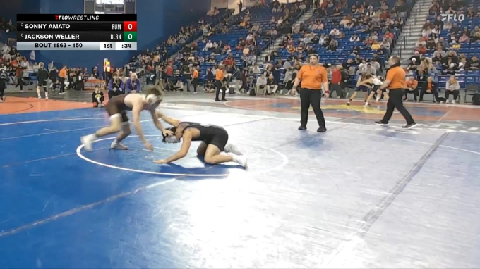 150 lbs Cons. Round 6 - Jackson Weller, Delran vs Sonny Amato, Rumson ...