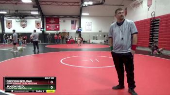 Quarterfinal - Greyson Beelman, Mount Pleasant Youth Wrestling vs Jaxson Nicol, Keokuk Kids Wrestling Club