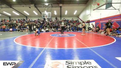 126 lbs Consi Of 8 #1 - Mackenzie Flores, Sand Springs JH (SS) vs Aaliyah Olmos, Bixby JH Girls