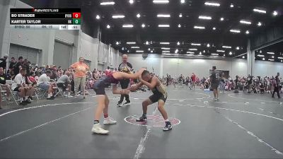 88 lbs Round 3 (8 Team) - Bo Strader, Backyard Brawlers Gold vs Karter Taylor, Rising Kingz