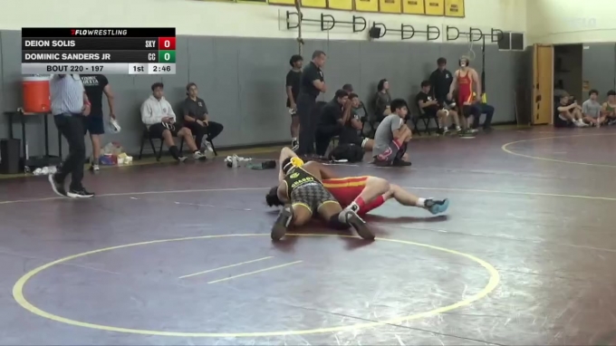 197 lbs Cons. Round 2 - Dominic Sanders Jr, Chabot College vs Deion ...