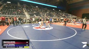 165 lbs Semifinal - Grayson Zemski, Sheridan Wrestling Club vs Thiago Romero, Rawlins Wrestling Club