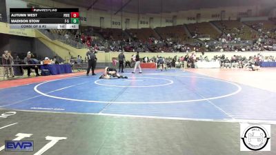 84 lbs Consi Of 8 #2 - Autumn West, Poteau vs Madison Stow, F-5 Grappling