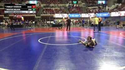 62 lbs Champ. Round 2 - Finnley Everson, Mine Yard Dogs Wrestling Club vs Weston Nelson, Cody Wrestling Club