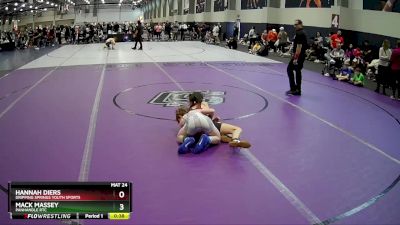 80 lbs Semifinal - Mack Massey, Panhandle RTC vs Hannah Diers, Dripping Springs Youth Sports