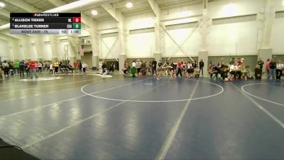 75 lbs 1st Place Match - Blakelee Turner, Stallions Wrestling Club vs Allison Tieken, Snake River Wrestling Club