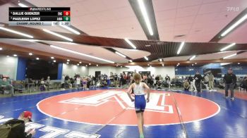 62 lbs Champ. Round 1 - Dallie Quenzer, Emmett Wrestling Club vs PaizLeigh Lopez, All In Wrestling Academy