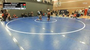 80 lbs Quarterfinal - Emmalynn Arneson, Challis Blackheart Wrestling Club vs Brynlee Watkins, Middleton Wrestling Club
