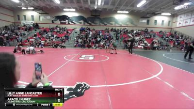 106-117 lbs Round 2 - Lilly Anne Lancaster, Port Angeles Wrestling Club vs Araceli Nunez, Ascend Wrestling Academy