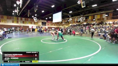 138 lbs Champ. Round 2 - Nathan Perryman, Temecula Valley vs Atzel Moreno, Dinuba