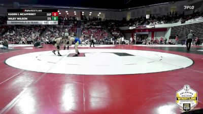144 lbs Semifinals (8 Team) - Kasen L Mcafferey, SAND SPRINGS vs Wiley Wilson, STILLWATER