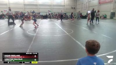 72-78 lbs Round 1 - Aasar Freeland, Glasgow Wrestling Academy vs Iversynn Malcolm, Unattached