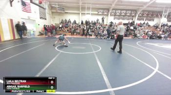 100 lbs Quarterfinal - Abigail Barfield, Yuma Catholic vs Laila Beltran, Mica Mountain