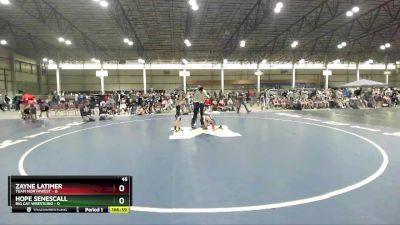 45 lbs Round 1 (4 Team) - Hope Senescall, Big Cat Wrestling vs Zayne Latimer, Team Northwest