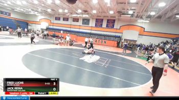125 lbs Champ. Round 1 - Fred Luchs, Rhode Island vs Jack Reina, Augustana College