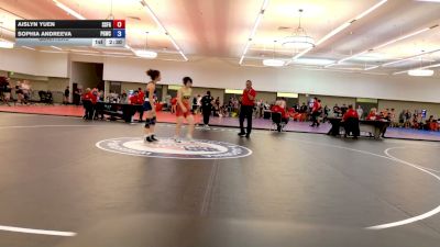 105 lbs Quarters - Aislyn Yuen, South San Francisco Gator WC vs Sophia Andreeva, Peterson Grapplers Wrestling Club