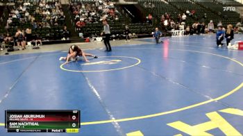 157 lbs Placement Matches (16 Team) - Josiah Aburumuh, Millard South vs Sam Nachtigal, Kearney