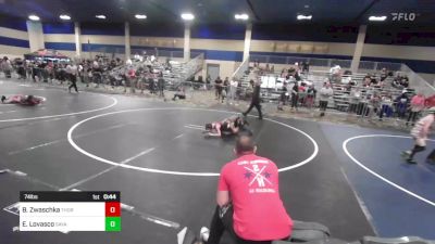 74 lbs Consi Of 8 #1 - Beau Zwaschka, Thorobred WC vs Eli Lovasco, Savage House WC