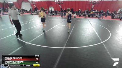 138 lbs Champ. Round 2 - William Baysingar, Suplex Wrestling Club vs Conner Brimeyer, Wisconsin