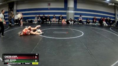 92 lbs Round 6 (8 Team) - Carter Ickes, U2 Uprising Black vs Luke Rivara, Junior Terps