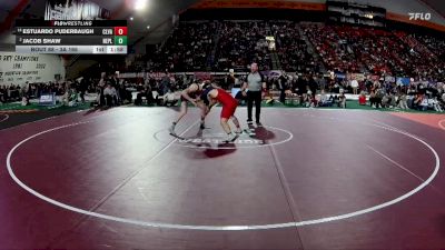 3A 165 lbs Champ. Round 1 - Estuardo Puderbaugh, Clearwater Valley vs Jacob Shaw, New Plymouth