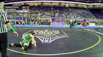 Girls-110 lbs Cons. Round 1 - Lana Sheehan, Grayling Hs Girls vs Adrienne Stewart, Skyline Hs (Ann Arbor) Girls