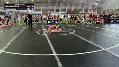 95 lbs 3rd Place Match - Maliah Escajeda, Nevada vs Lillian Bake, Utah