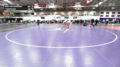 184 lbs Champ. Round 2 - Noah Hollendonner, Marian University (IN) vs Griffin Ray, Central Methodist