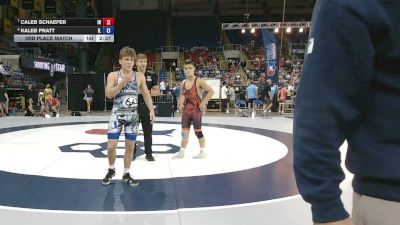 132 lbs 3rd Place Match - Caleb Schaefer, Indiana vs Kaleb Pratt, Illinois