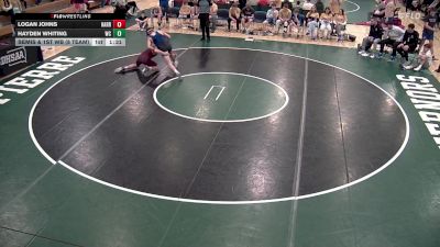 157 lbs Semis & 1st Wb (8 Team) - Hayden Whiting, West Central vs Logan Johns, Harrisburg