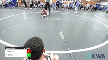 60 lbs Quarterfinal - Toby Jager, Carl Albert vs Ridge Nichols, Rough Riders