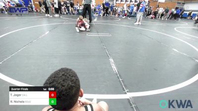 60 lbs Quarterfinal - Toby Jager, Carl Albert vs Ridge Nichols, Rough Riders