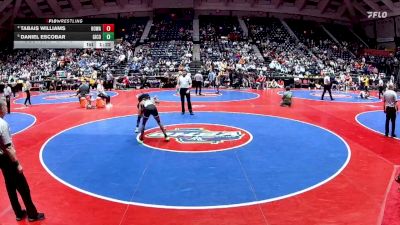 3A-113 lbs Quarterfinal - Daniel Escobar, Gilmer County vs Tabais Williams, Howard