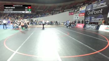 2A/1A Boys 144 Quarterfinal - Micah Davis, Siletz Valley Boys vs Noah Cory, Culver Boys