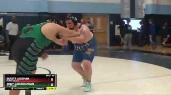 285 lbs Quarterfinal - Jarett Jackman, Moapa Valley vs Tony Sarukhanyan, Palo Verde