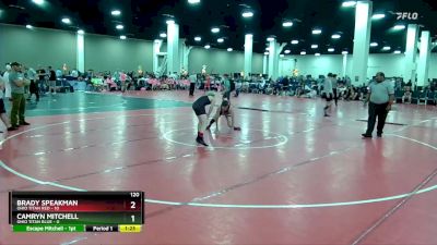 120 lbs Round 2 (16 Team) - Camryn Mitchell, Ohio Titan Blue vs Brady Speakman, Ohio Titan Red