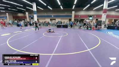 57 lbs Round 5 - Kinslee McGuire, Liberty Warriors Wrestling Club vs Kari Taylor, All American Wrestling Club