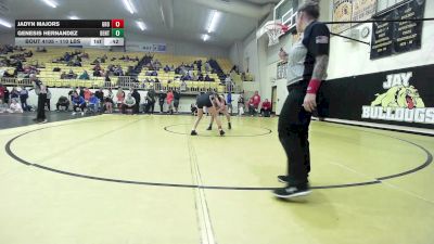110 lbs Consolation - Jadyn Majors, Grove vs Genesis Hernandez, Bentonville Girls