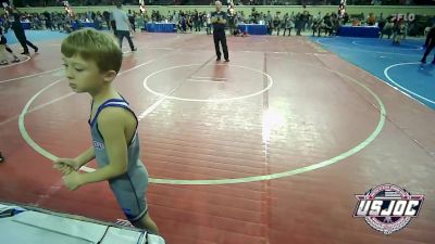 58 lbs Consi Of 8 #1 - Taos Smith, Hinton Takedown Club vs Maddox Golden, Choctaw Ironman Youth Wrestling