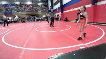 51 lbs Consi Of 4 - Freya Johnson, Skiatook Youth Wrestling vs Danica Budzinsky, Grove Takedown Club