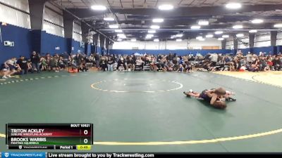 58 lbs Quarterfinal - Triton Ackley, Sublime Wrestling Academy vs Brooks Warbis, Fighting Squirrels
