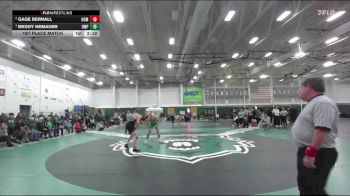 165 lbs 1st Place Match - Brody Hemauer, UW-Parkside vs Gage Bernall, Central Missouri