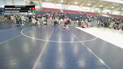 48 lbs Cons. Round 2 - Brayden Williams, Relentless Wrestling vs Bowen Jeppesen, Box Elder Stinger Wrestling