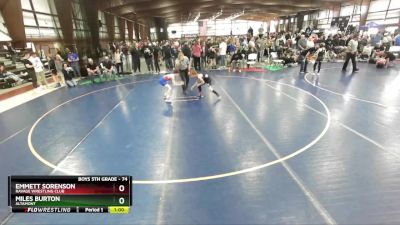 74 lbs Cons. Round 3 - Emmett Sorenson, Ravage Wrestling Club vs Miles Burton, Altamont