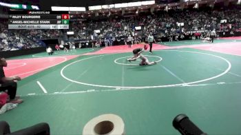 92 lbs Champ. Round 2 - Angel-Michelle Stark, JRP1 vs Riley Bourgerie, CFD2