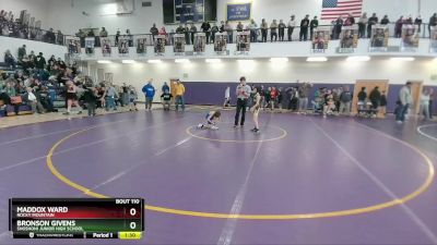 70 lbs Round 1 - Bronson Givens, Shoshoni Junior High School vs Maddox Ward, Rocky Mountain