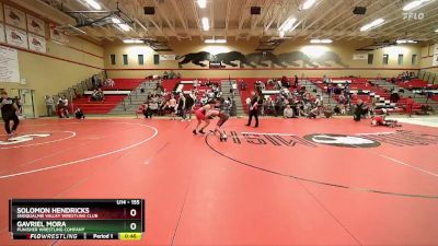 155 lbs 1st Place Match - Solomon Hendricks, Snoqualmie Valley Wrestling Club vs Gavriel Mora, Punisher Wrestling Company